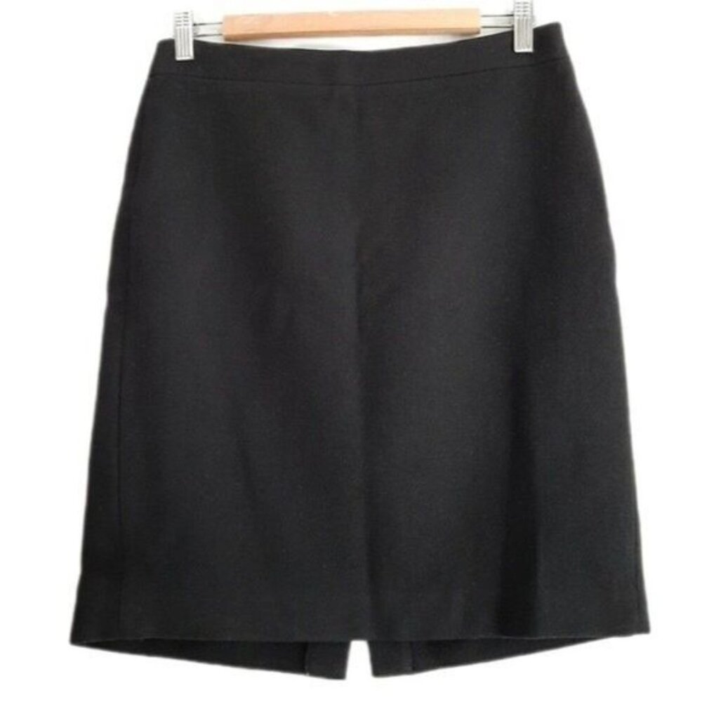 J. CREW Mercantile Wool Blend Mini Skirt Above Knees Classic Neutral Black Sz 4